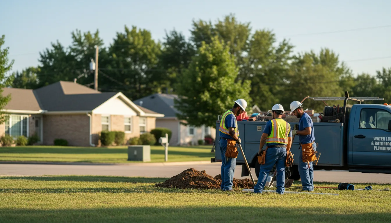 Residential water line and bathroom plumbing service in Washington, IN